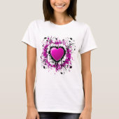 T-shirt Valentine Purple Heart (Devant)