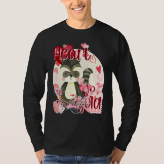 T-shirt Valentine Raccoon Simply Watercolor Southern Color