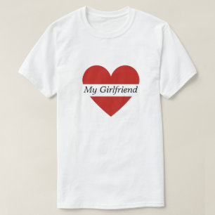 T-shirt Valentine Red Heart Nom personnalisé Homme White T