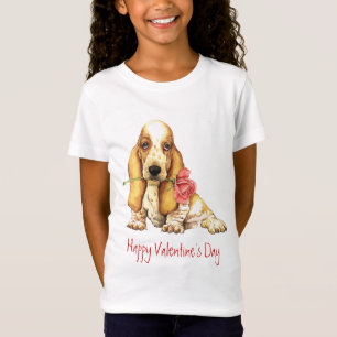 T-Shirt Valentine Rose Basset