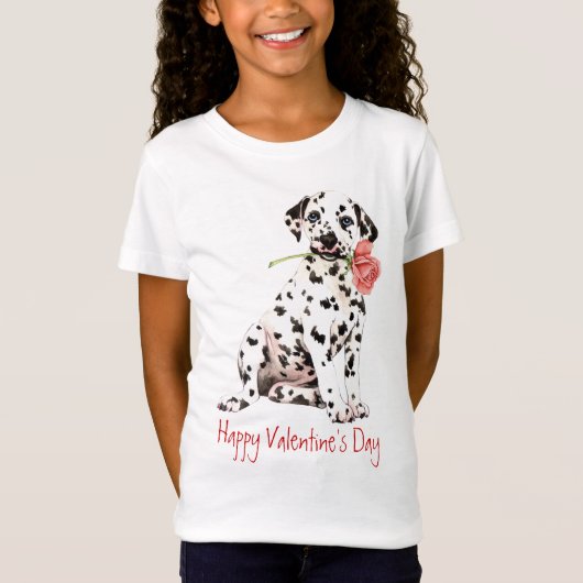 T-Shirt Valentine Rose Dalmatien (Devant)
