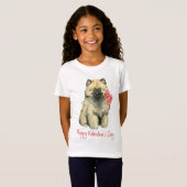T-Shirt Valentine Rose Keeshond (Devant entier)