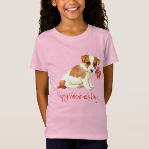 T-Shirt Valentine Rose Russell Terrier