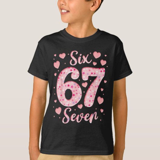T-shirt Valentine’s Day 67 Meme Filled With Hearts Funny S (Devant)