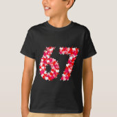T-shirt Valentine’s Day 67 Meme With Hearts Funny Six Seve (Devant)