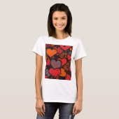 T-shirt Valentine’s Day Heart Pattern – Retro Pop Art (Devant entier)