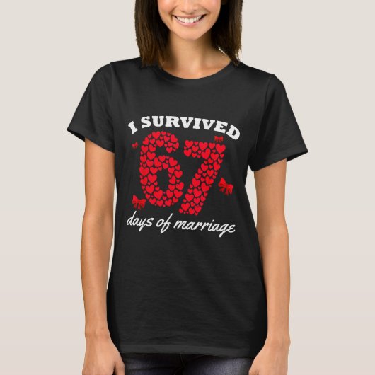 T-shirt Valentine’s Day I Survived 67 Days Of Marriage Fun (Devant)