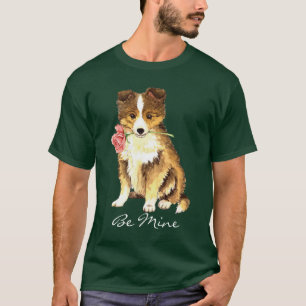 T-shirt Valentine Sheltie rose