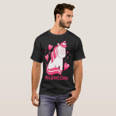T-shirt Valentine Unicorn animaux (Devant entier)