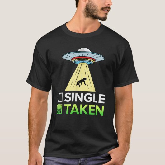 T-shirt Valentines Alien simple ou prise jour OVNI (Devant)