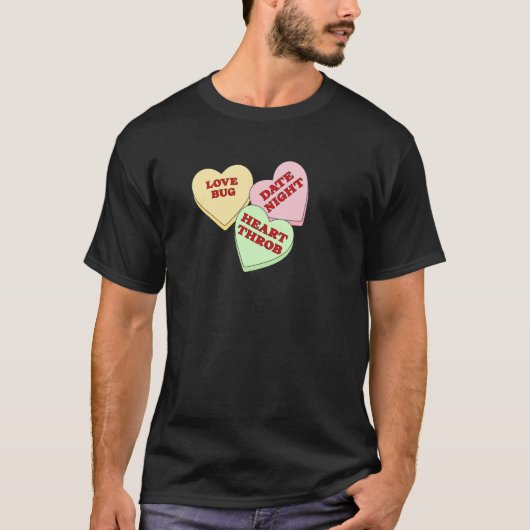 T-shirt Valentines Coeurs bonbons (Devant)