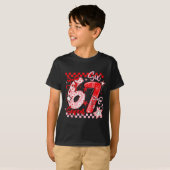 T-shirt Valentine's Day 67 Six Seven Preppy Hearts Coquett (Devant entier)