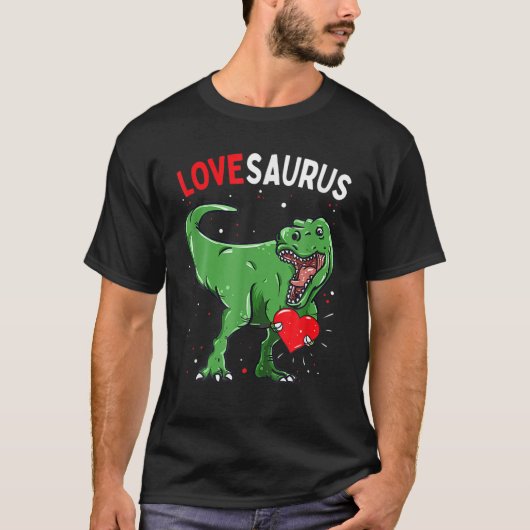 T-shirt Valentines Day Dinosaur Lovesaurus T Rex Vday Boys (Devant)
