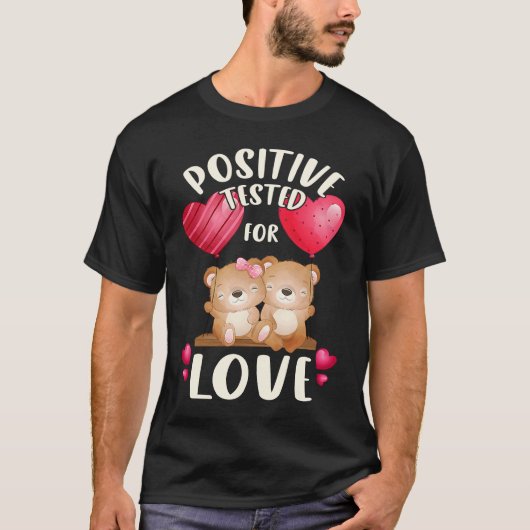 T-shirt Valentine's day for couples bear couple on a swing (Devant)