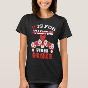 T-shirt Valentines Day garçons enfants fils V est pour les