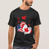 T-shirt Valentine's Day Gift Maple Leaf Canada (Devant)