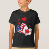 T-shirt Valentine's Day Gift Maple Leaf Canada (Devant)