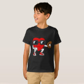 T-shirt Valentines Day Heart Baseball Catcher Amusants Gar (Devant entier)
