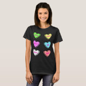 T-shirt Valentines Day Hearts Drinking Liquor Lovers Anti  (Devant entier)