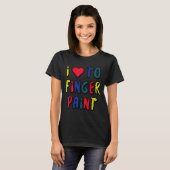 T-shirt Valentines Day I Love To Finger Paint Matching Cou (Devant entier)