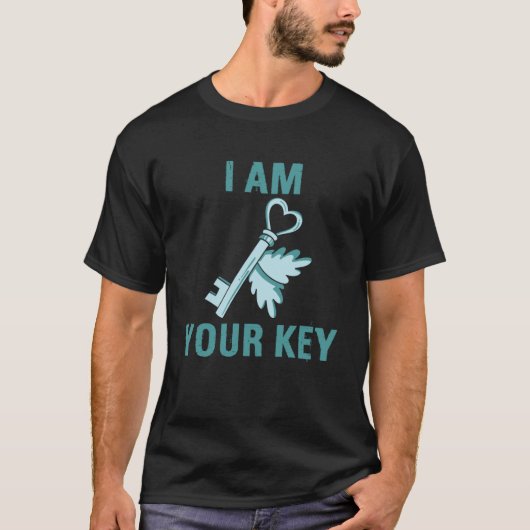 T-shirt Valentine's Day Lock and Key Men Femmes Mari Wif (Devant)