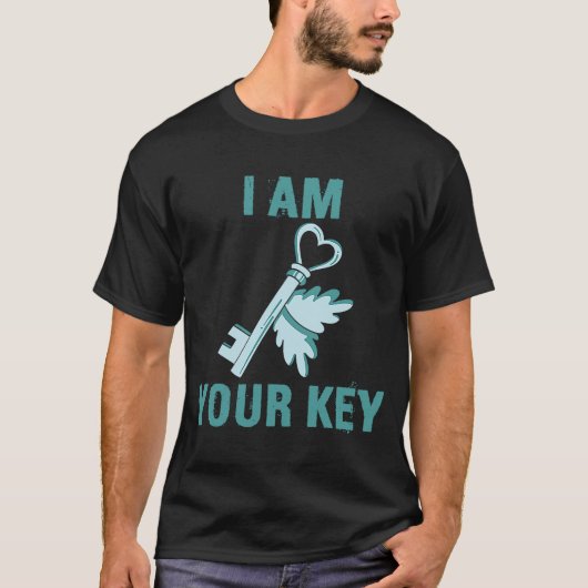 T-shirt Valentine's Day Lock and Key Men Femmes Mari Wif (Devant)