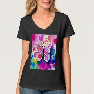 T-shirt Valentine's Day Love Heart Butterfly Girlfriend Fi