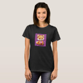 T-shirt Valentine's Day Love Heart Fox Teddy Girlfriend Fi (Devant entier)