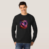 T-shirt Valentine's Day Love Heart Galaxy Girlfriend Fianc (Devant entier)