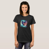 T-shirt Valentine's Day Love Heart Galaxy Girlfriend Fianc (Devant entier)