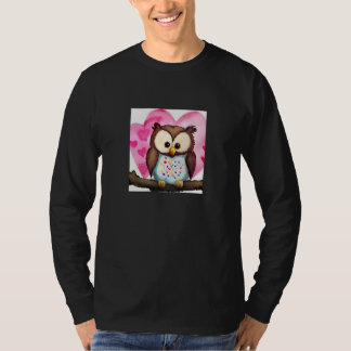 T-shirt Valentine's Day Love Heart Owl Teddy Girlfriend Fi