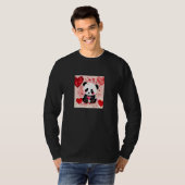 T-shirt Valentine's Day Love Heart Panda Girlfriend Fiancé (Devant entier)