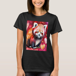 T-shirt Valentine's Day Love Heart Red Panda Girlfriend Fi