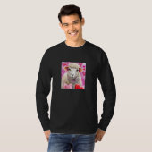 T-shirt Valentine's Day Love Heart Sheep Girlfriend Fiancé (Devant entier)