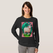 T-shirt Valentine's Day Love Heart Sheep Girlfriend Fiancé (Devant entier)