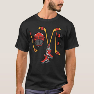 T-shirt Valentines Day Love Ice Hockey Sports Goalie Men B