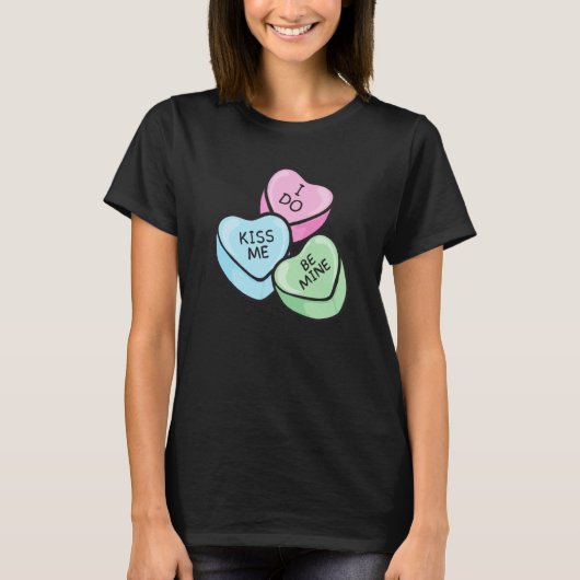 T-shirt Valentine's Day Saying Hearts (Devant)