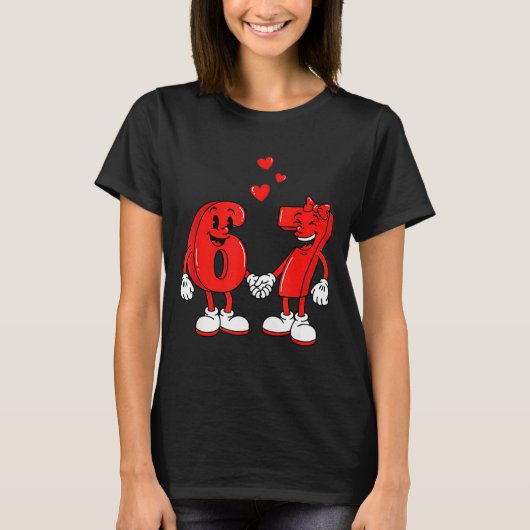 T-shirt Valentine's Day Six Seven Hearts 6 7 Meme Gen Alph (Devant)