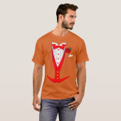 T-shirt Valentines Day Tuedo Red Bow Cravate drôle tenue (Devant entier)
