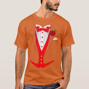 T-shirt Valentines Day Tuedo Red Bow Cravate drôle tenue