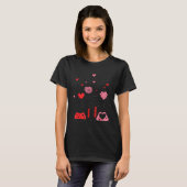 T-shirt Valentines Day Vibes Science Teacher 100 Days Of S (Devant entier)