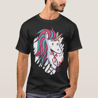 T-shirt Valentines drôles de licorne tasses
