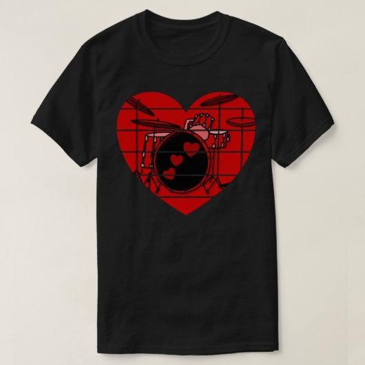 T-shirt Valentines Drummer Drum Enseignant Mariage Musicie (Design devant)