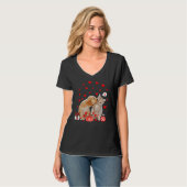 T-shirt Valentines Jour Chat Amoureux des chiens Chat Chie (Devant entier)