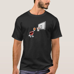 T-shirt Valentines Jour Coeur Dunking Joueur de basket-bal