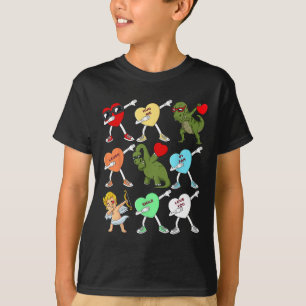 T-shirt Valentines Jour Dabbing Coeurs Cupid T Rex Dino Da
