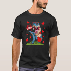 T-shirt Valentines Jour Dinosaure I Voler Coeurs Garçons H