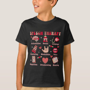 T-shirt Valentines Jour Discours Thérapeute Slpa Slp V
