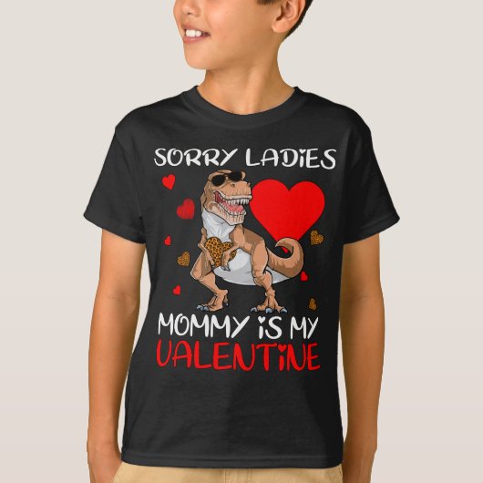 T-shirt Valentines Jour Garçons Enfants Désolé Mesdames Ma (Devant)
