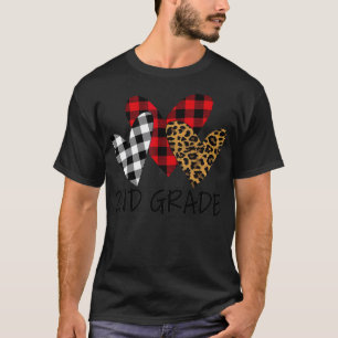 T-shirt valentines jour léopard de 2e année professeur Buf
